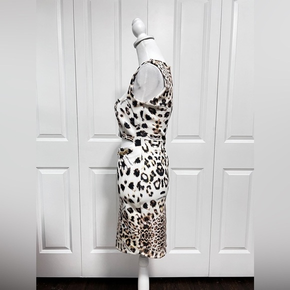 Carmen Steffens stunning animal print dress with snake and cutouts sz small/med - Picture 5 of 13